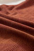 Colorblock Curved Hem Corduroy Shacket with Pocket